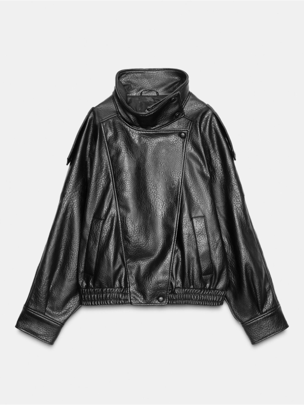 Zara Black Faux Leather Jacket